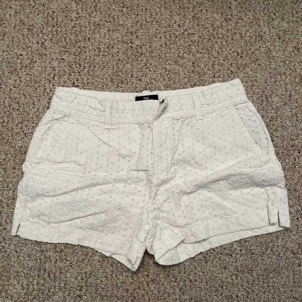Gap white eyelet shorts